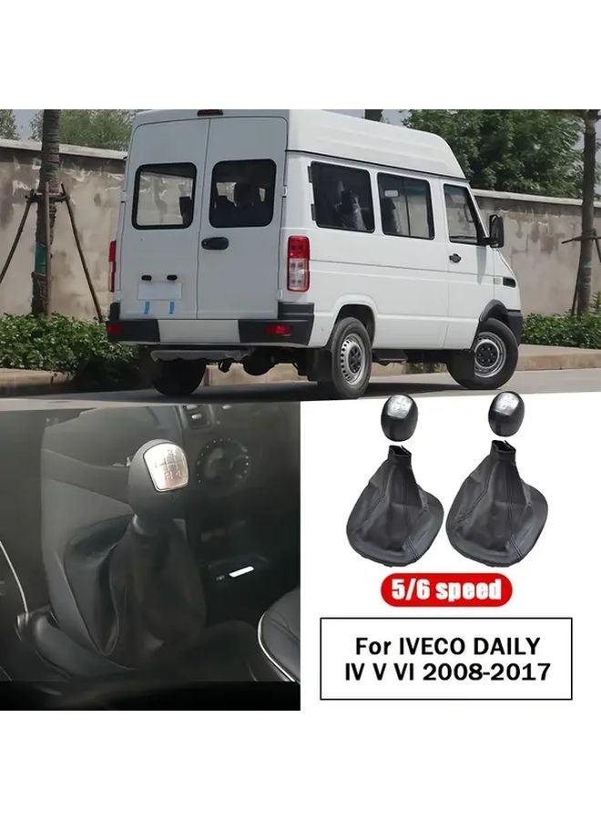 IVECO DAILY 2006 2017 5 6 Speed Gear Shift Knob Leather Boot Model 6 Gears - Image 1